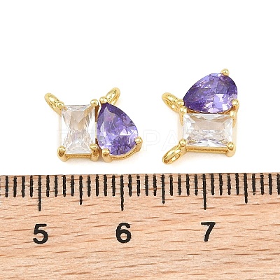 Brass Pave Cubic Zirconia Charms CU-CBA6A75-03G-1