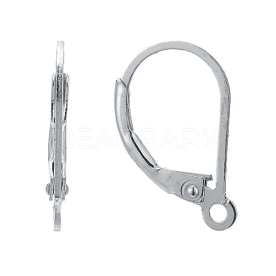 925 Sterling Silver Leverback Earrings STER-S002-56-1