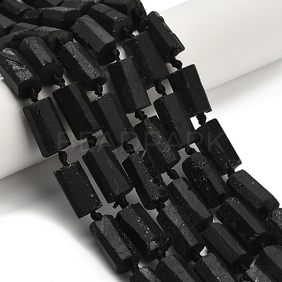 Natural Black Tourmaline Beads Strands G-F716-01-A01-1