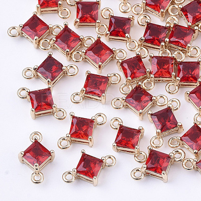 Transparent Glass Links connectors X-GLAA-T007-14D-1