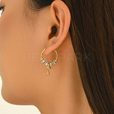 Twist Brass Hoop Earrings for Women UG4037-1