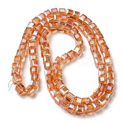 Electroplate Glass Beads Strands EGLA-D018-3x3mm-50-1