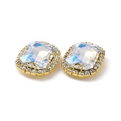 Rectangle Octagon Sew on Rhinestone X1-DIY-E062-02G-01-1