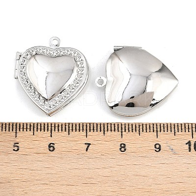 Rack Plating Brass Locket Pendants KK-F090-02P-1