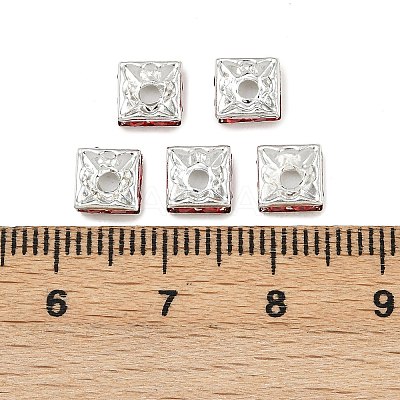 Brass Rhinestone Spacer Beads RSB072-08S-1