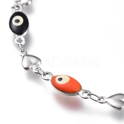 304 Stainless Steel Link Bracelets BJEW-M203-05P-A-1