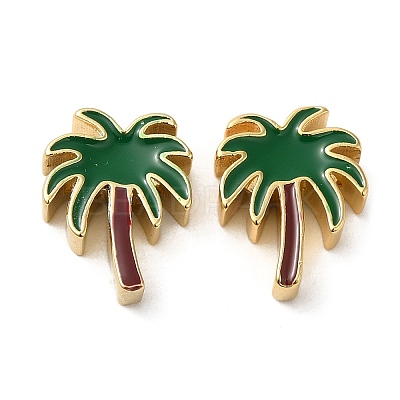 Brass Enamel Beads KK-Z033-05G-1