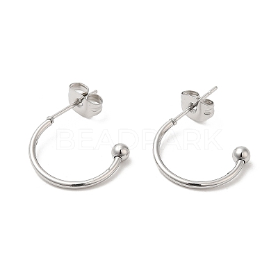 Non-Tarnish 304 Stainless Steel Stud Earring EJEW-H134-02A-P-1