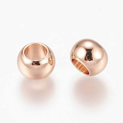 Environment Brass European Beads X-KK-P120-03RG-1