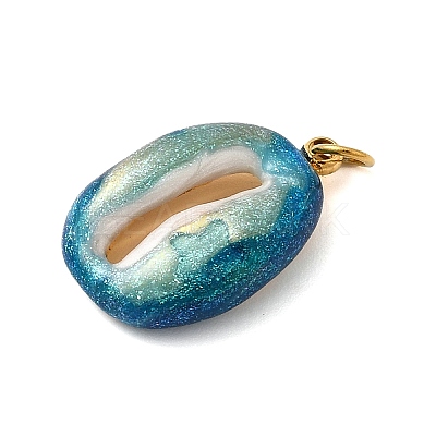 304 Stainless Steel Enamel Pendants STAS-B093-33G-08-1