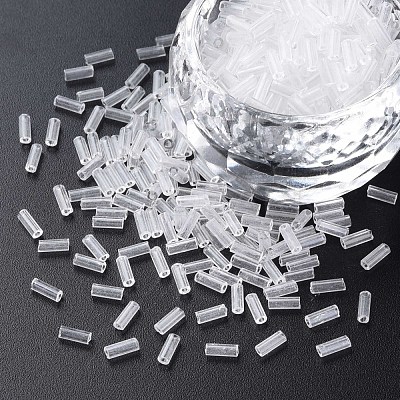 Transparent Glass Bugle Beads SEED-N005-001-C16-1