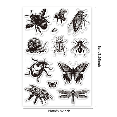 Summer Theme PVC Plastic Clear Stamps DIY-WH0631-0463-1