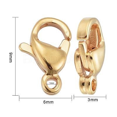 304 Stainless Steel Lobster Claw Clasps STAS-H352-01B-G-1