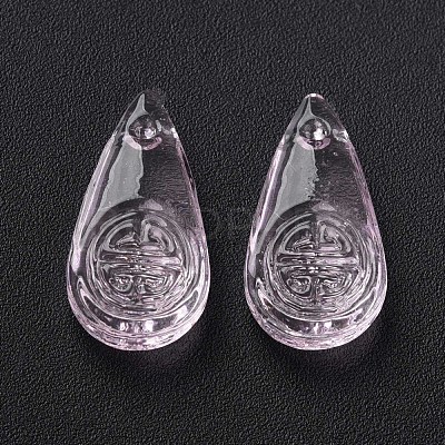 Transparent Handmade Bumpy Lampwork Beads LAMP-T017-13B-1