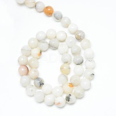 Natural Agate Bead Strands X-G-R346-8mm-26-1