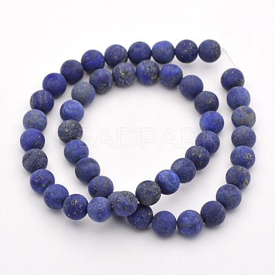 Natural Lapis Lazuli Round Beads Strands G-D660-12mm-1