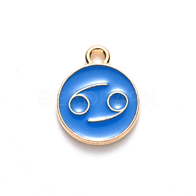 Alloy Enamel Pendants X-ENAM-S124-01B-02D-1
