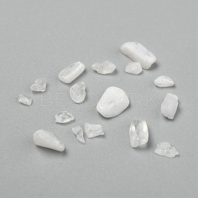 Natural White Moonstone Chip Beads X-G-L453-10A-1