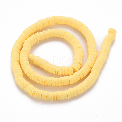 Handmade Polymer Clay Bead Strands X-CLAY-T002-6mm-56-1