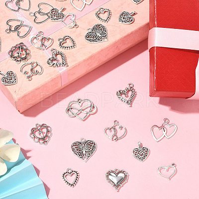 100pcs 10 Style Tibetan Style Alloy Charms TIBEP-CJ0001-39-1