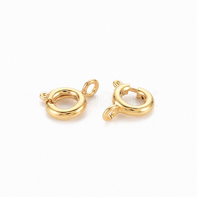 Brass Spring Ring Clasps KK-N231-258-NF-1