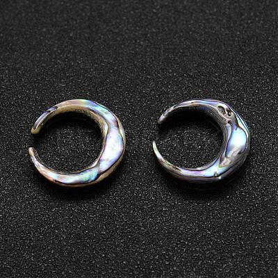 Natural Abalone Shell/Paua Shell Cabochons SSHEL-G015-64-1