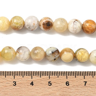 Natural Yellow Opal Beads Strands G-I213-18-8mm-1