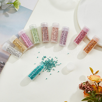 50G 10 Colors Cylinder Seed Beads SEED-DC0001-11-1