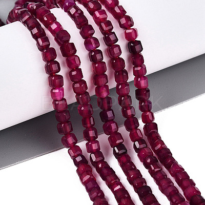 Dyed Natural Agate Beads Strands G-T138-211E-1