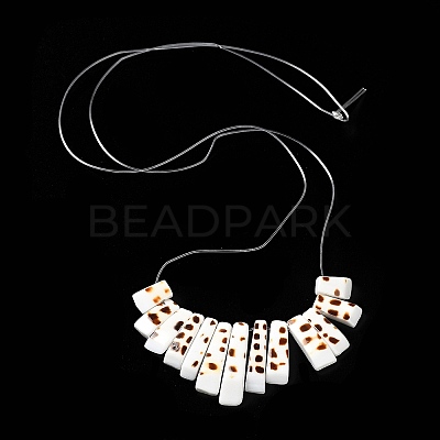 Rectangle Natural Conus Eburneus ShellGraduated Beads Strands SSHEL-P002-05A-1