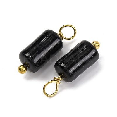 Natural Obsidian Cloumn Pendants STAS-H221-04G-08-1