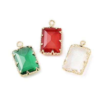 Brass with K9 Glass Pendants KK-C024-30KCG-1