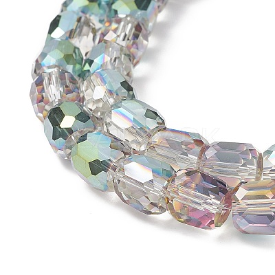 Electroplate Opaque Glass Beads GLAA-F108-10A-14-1