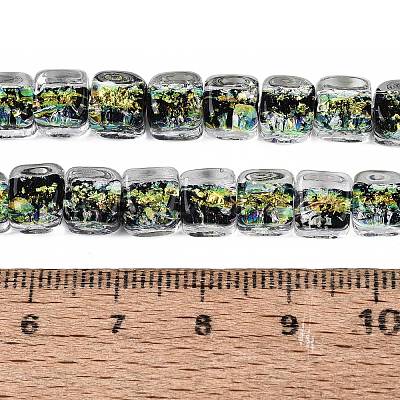 Handmade Foil Glass Beads Strands FOIL-Q002-04A-1