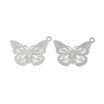 Hollow 304 Stainless Steel Pendants STAS-C153-01P-1