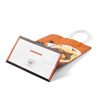 Halloween Theme Kraft Paper Gift Bags CARB-A006-01E-1
