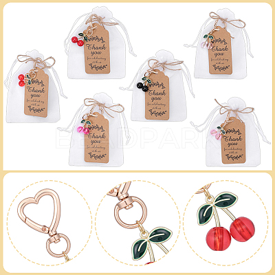 Alloy Enamel & Resin Keychains HJEW-WR00054-1