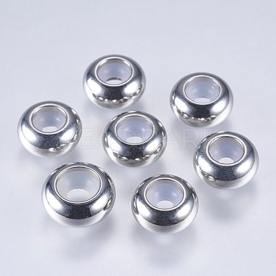 201 Stainless Steel Beads STAS-F145-06P-G-1