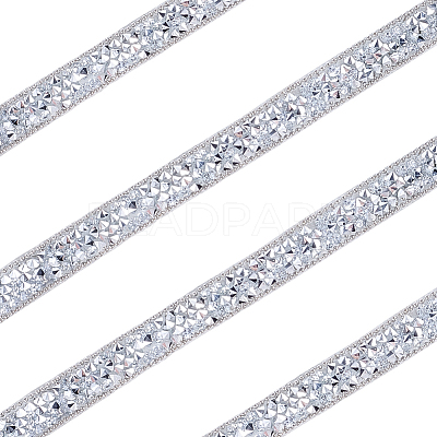 Resin Rhinestone Crystals Beaded Trim DIY-WH20055-024-1