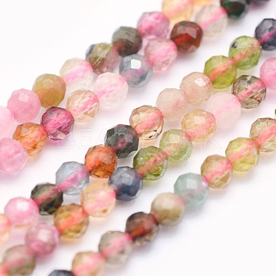 Natural Tourmaline Beads Strands G-O166-27-2mm-1