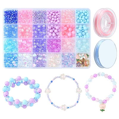 DIY Stretch Bracelet Making Kit DIY-FS0004-03-1