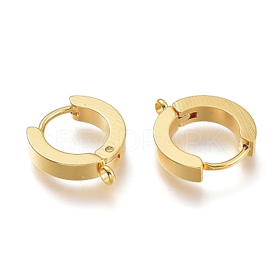 201 Stainless Steel Huggie Hoop Earrings Findings LS-STAS-A167-01A-G-1