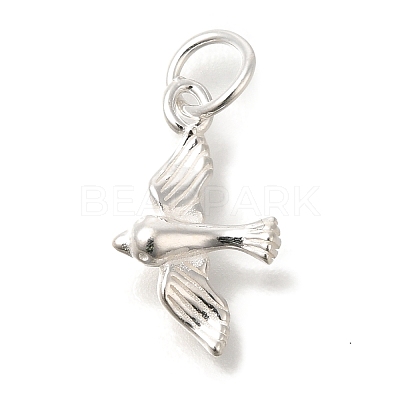 925 Sterling Silver Bird Charms STER-G043-04S-1