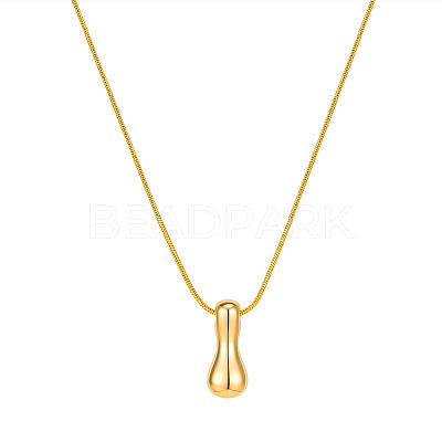 304 Stainless Steel Alphabet Pendant Necklaces for Men and Women GP1122-9-1