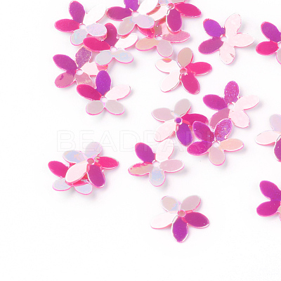 Plastic Paillette Beads X-PVC-R012-M-1