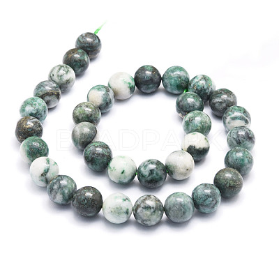 Natural Dioptase Round Beads Strands G-E569-Q01-D-1