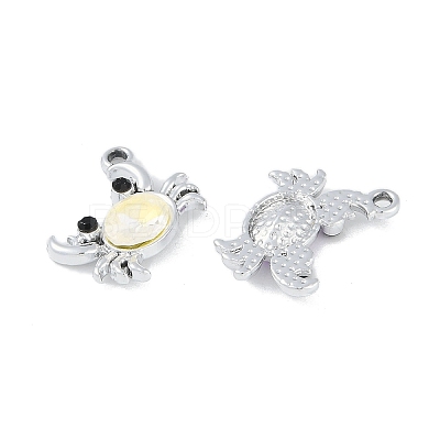 UV Plating Alloy with Mixed Color Glass Rhinestone Pendants FIND-M018-32P-1