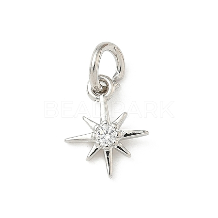 Brass Micro Pave Cubic Zirconia Pendants KK-D386-03P-1