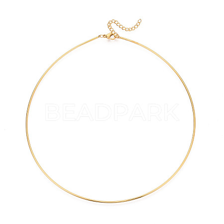 304 Stainless Steel Torques Necklaces NJEW-N061-01G-1
