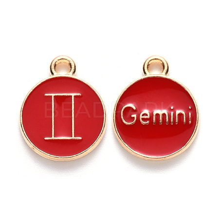 Alloy Enamel Pendants ENAM-S124-01B-07I-1